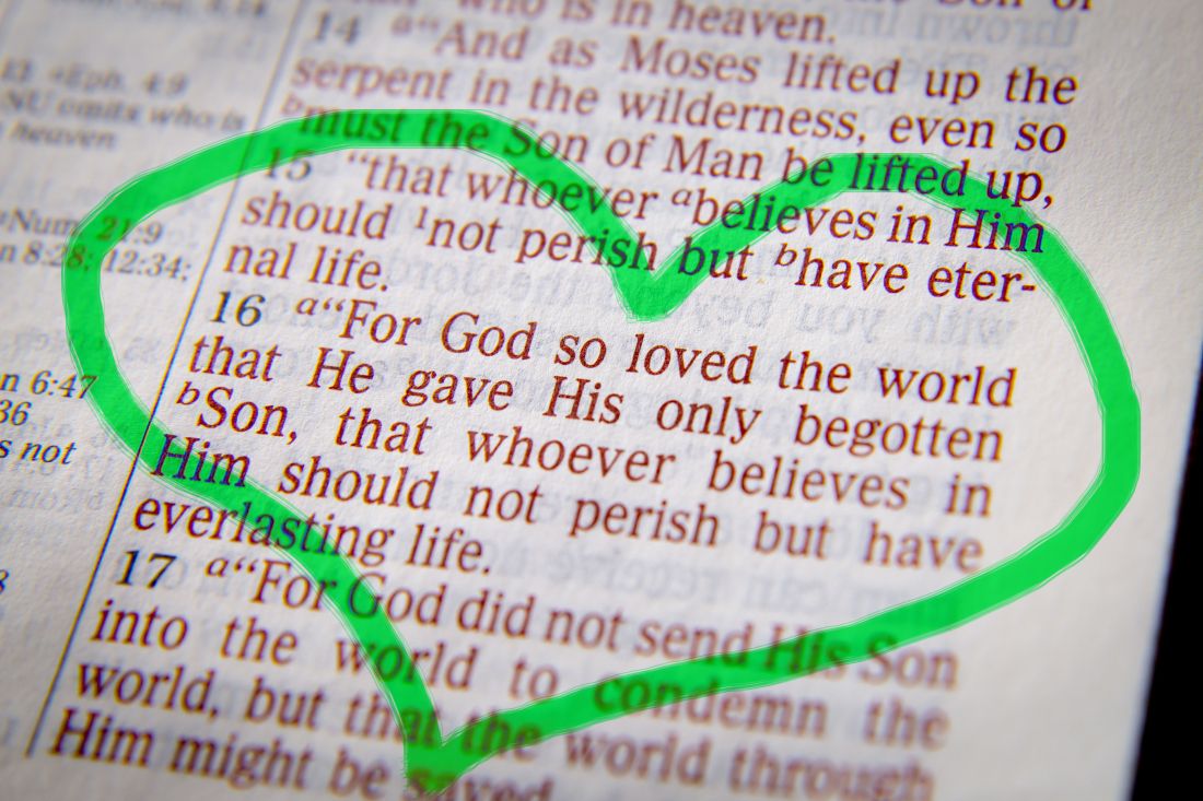 Bible text -  God so loved the world